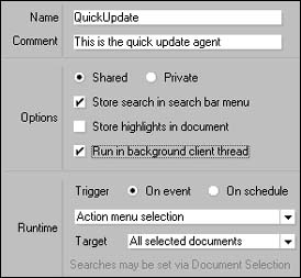 Agent Properties -- first tab