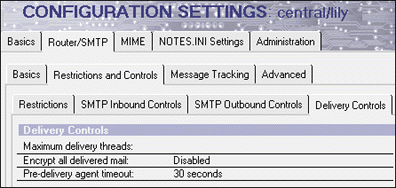 Configuration Settings document