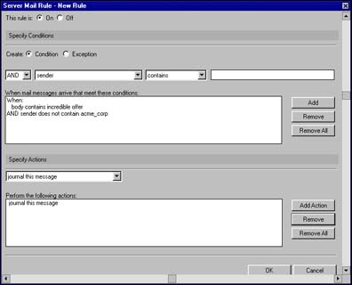 Edit Rule dialog box