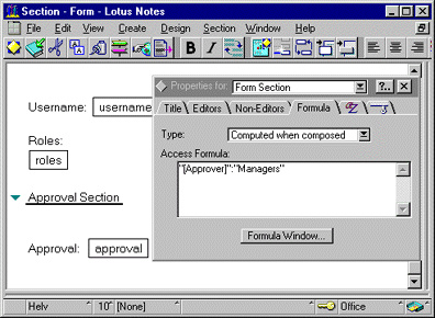 Sample form with controlled-access section