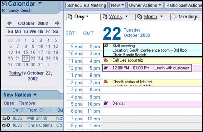 Calendar view