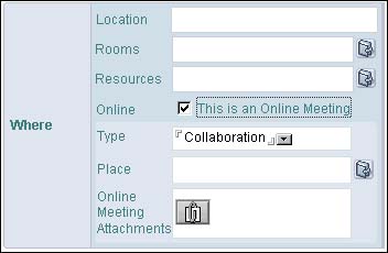 Sametime meeting fields