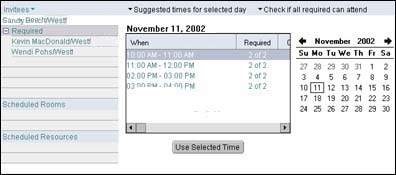Scheduler -- summary view