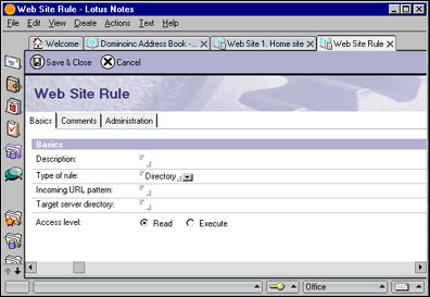 Web Site Rule document