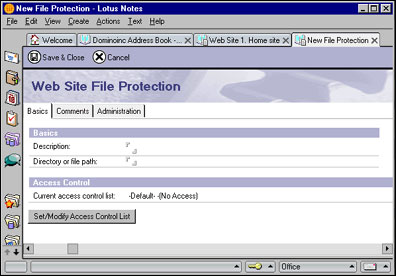 Web Site File Protection document