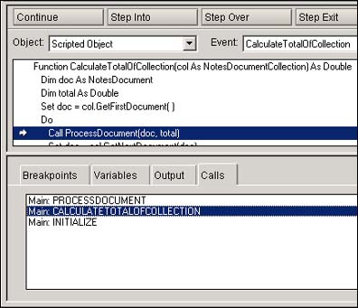 Navigating to the calling function
