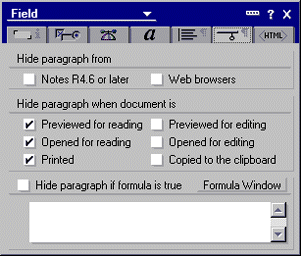 Options for hide for read mode