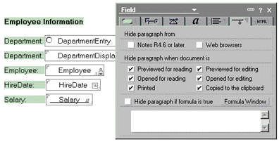 Salary field settings