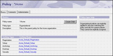 Policy document for Acme Corporation