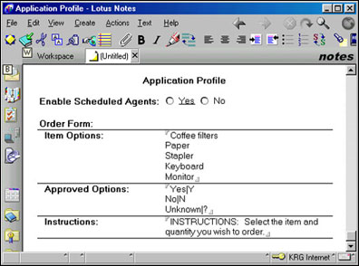 A profile document