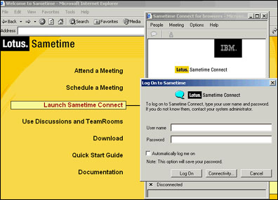 Sametime AWT container example