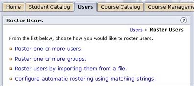 Roster Users