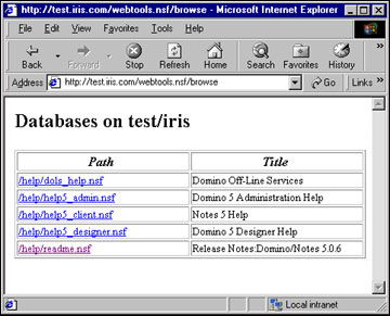 limiting the database list