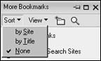 Bookmarks -- Sort menu