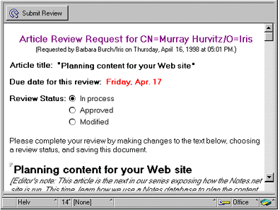 A response document with review comments