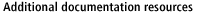 Additional documentation resources